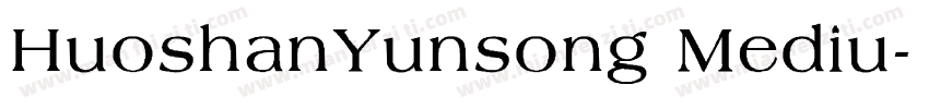 HuoshanYunsong Mediu字体转换